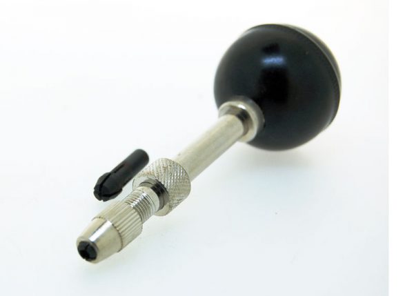 Pin vice with round plastic handle