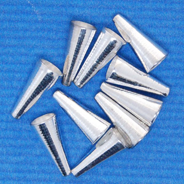 Fluted Beading End Cone Shape | silver base metal