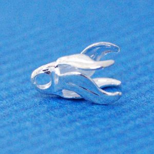 Bell Cap 4 Petals - Small | silver base metal