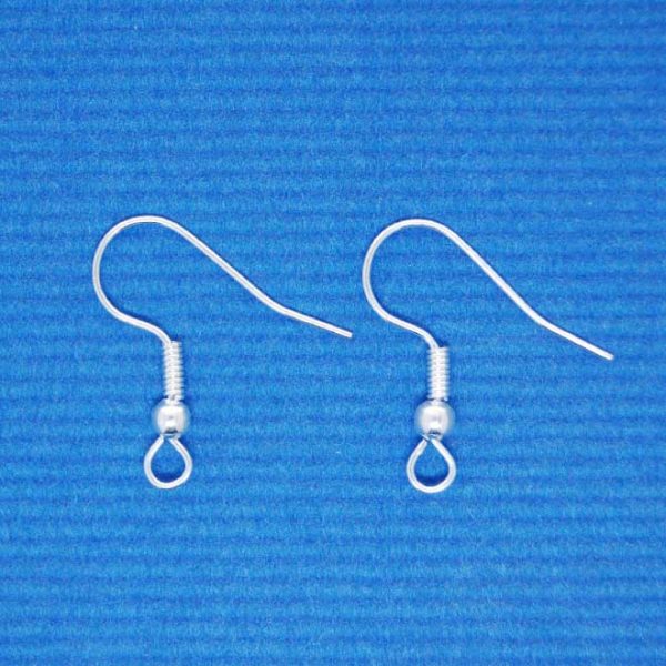 Earwire with ball and spring | silver