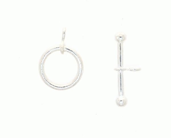 Round Toggle Clasp (14mm round and 23mm stick) | Sterling Silver