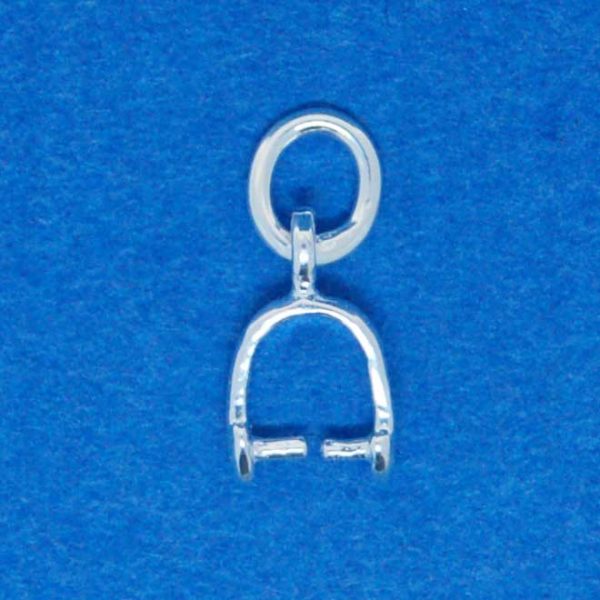 Pendant Bail Sterling Silver 6mm with 4x6mm Ring