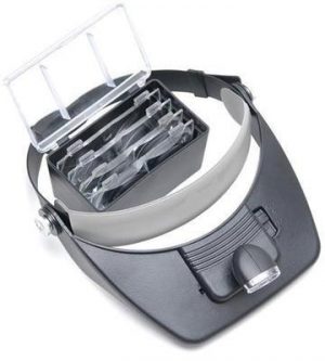 Headband Magnifier with light