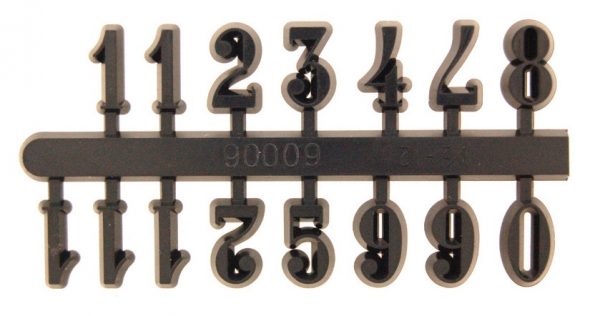10mm Black Arabic Numerals