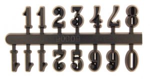 15mm Black Arabic Numerals