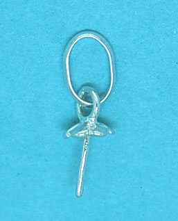 Pendant Pearl Sterling Silver 4mm