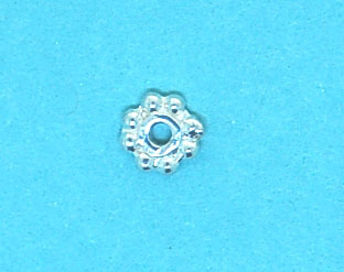 Sterling Silver Flower Spacer Bead 5mm