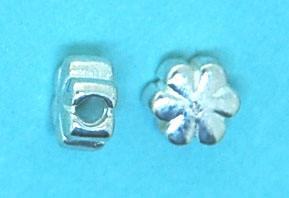 Spacer Bead Sterling Silver Flat Daisy