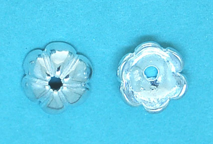 Spacer Flower Cup Sterling Silver 8mm