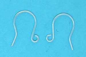 Sterling Silver Earwires French Hook 15mm 0.7mm