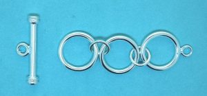 3 Ring Toggle Clasp Sterling Silver