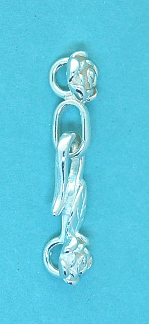 Floral Clasp S Hook Sterling Silver Set