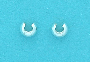 Crimp Covers Sterling Silver 3mm