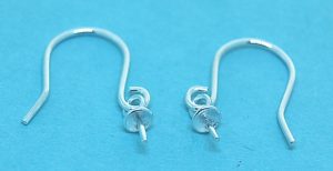 Earwires with Pearl Cup Sterling Silver