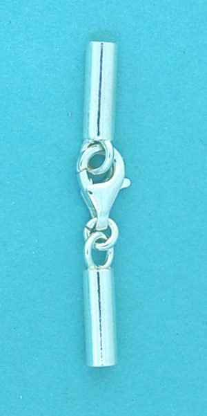 Cord End with Lobster Clasp Sterling Silver 2.5mm
