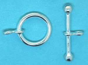 Round Toggle Clasp (14mm round and 23mm stick) | Sterling Silver