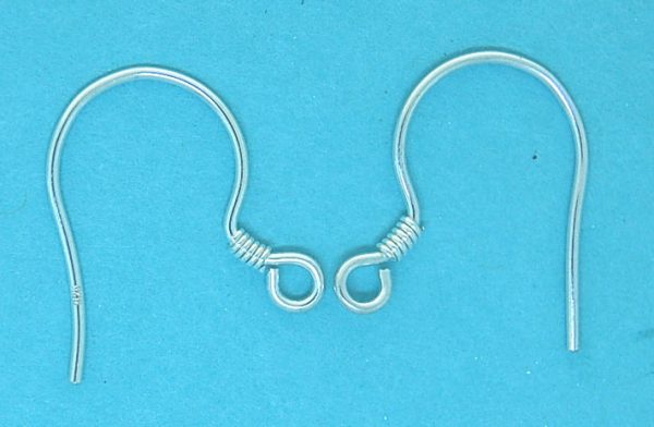 Ear wires | Sterling Silver with coil (Pair)