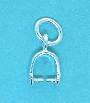 Pendant Bail Sterling Silver 6mm with 4x6mm Ring