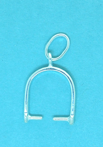 Pendant Bail Sterling Silver 12mm with 7x9mm