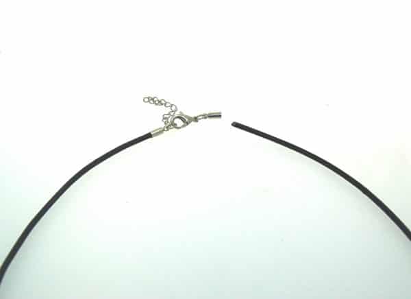 Leather Chocker with Parrot Clasp and Extension Chain (One End Open)