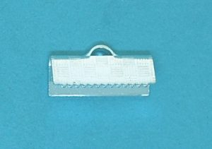 Crimp End Fold Over Silver Plate (15mm)