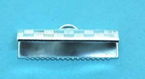 Crimp End Fold Over Silver Plate (20mm)