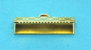 Crimp End Fold Over Gold Plate (20mm)