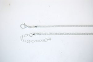 Knitted Chain Necklace | Silver Plate (2.5mm)