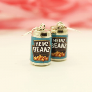 @SeshStickerShirts Heinz Beans food earrings